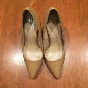 Designer Nude Faux Leather Heels